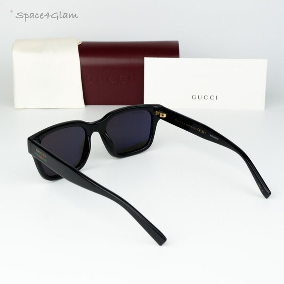 Gucci Men Sunglasses Black Grey Polarized Square GG1857S 005 NEW AUTHENTIC - Picture 10 of 11